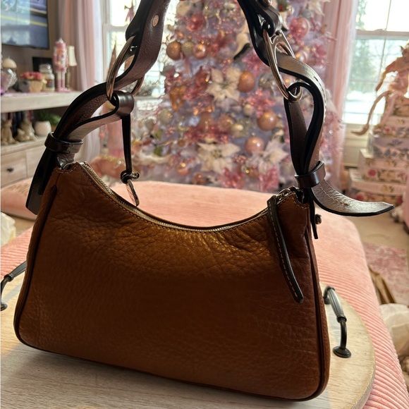 Dooney & Bourke Brown Leather Shoulder Bag - Picture 4 of 7